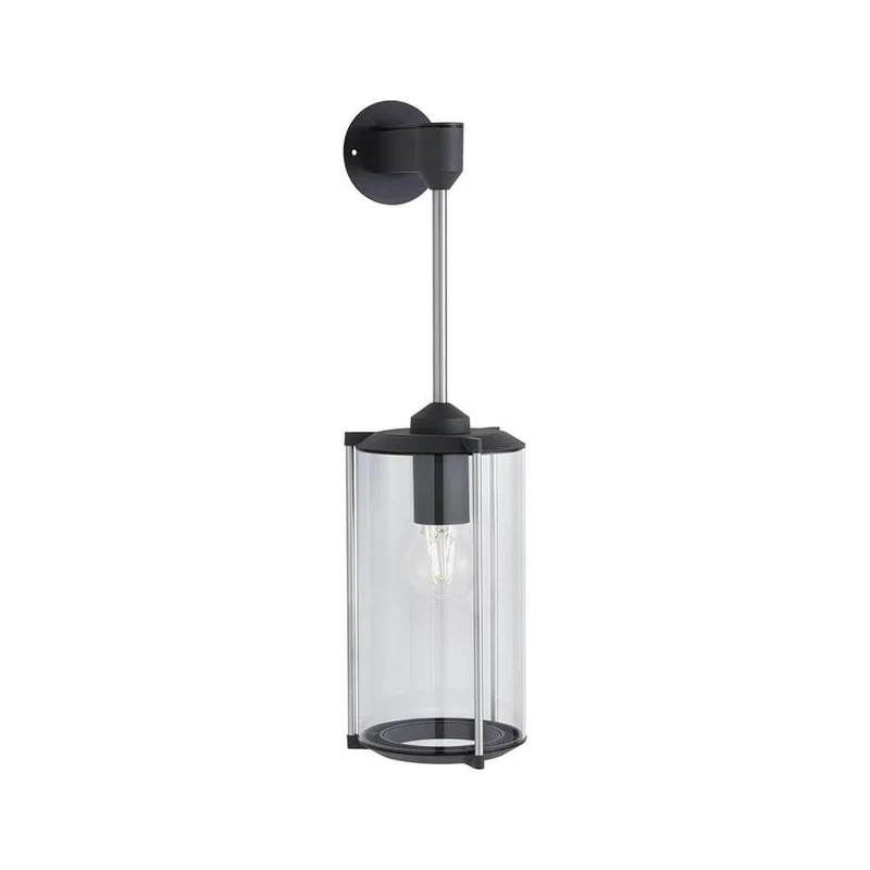 Glas Außenwandleuchte Classic Grau IP44