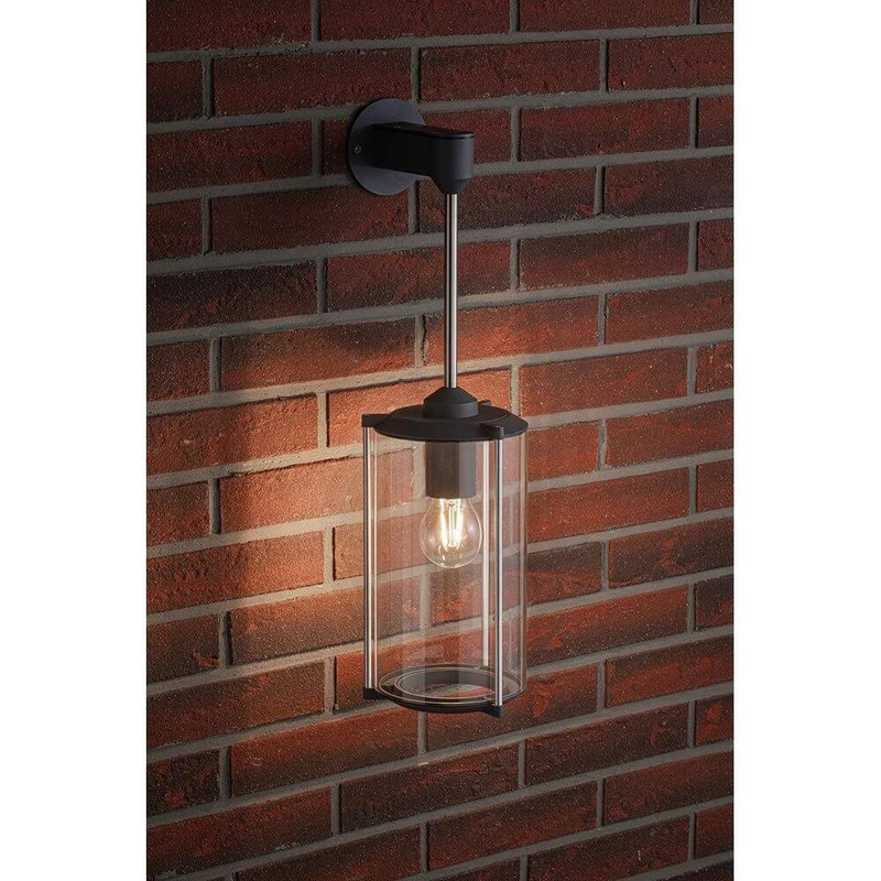 Glas Außenwandleuchte Classic Grau IP44
