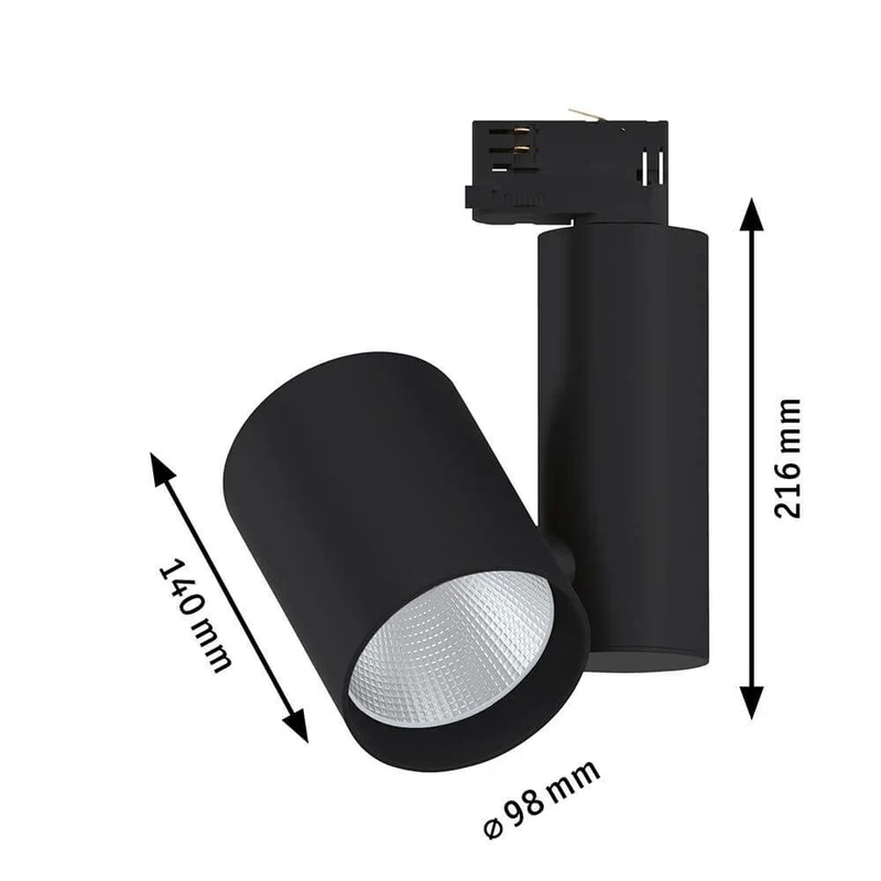 ProRail3 LED Schienenspot Zeuz 60° Dimmbar Schwarz