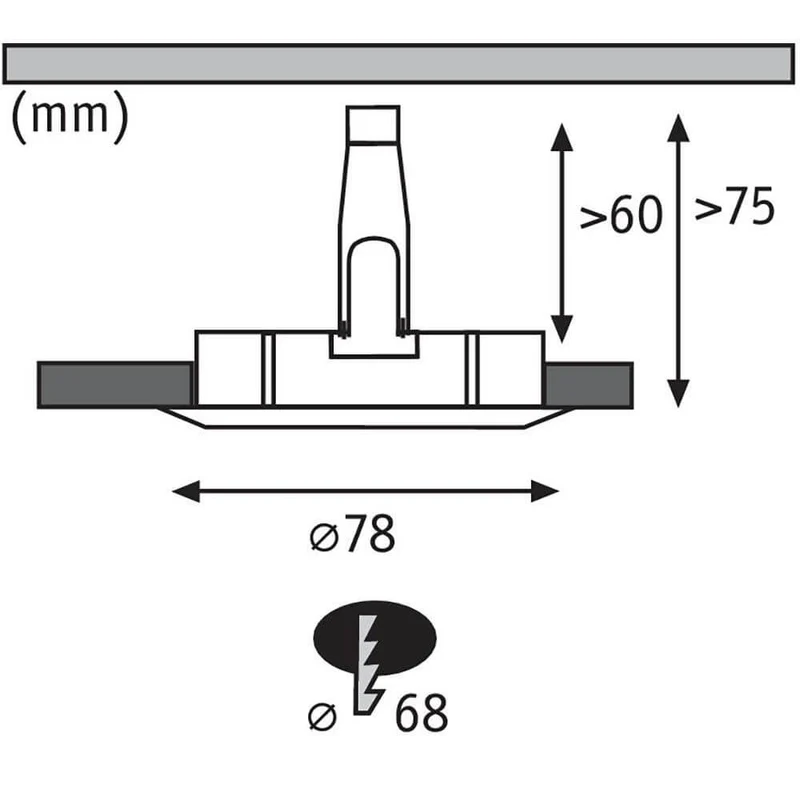 Einbauleuchte Nova Starr 3er Basis-Set Ø 7,8cm in 3 Stufen-Dimmbar