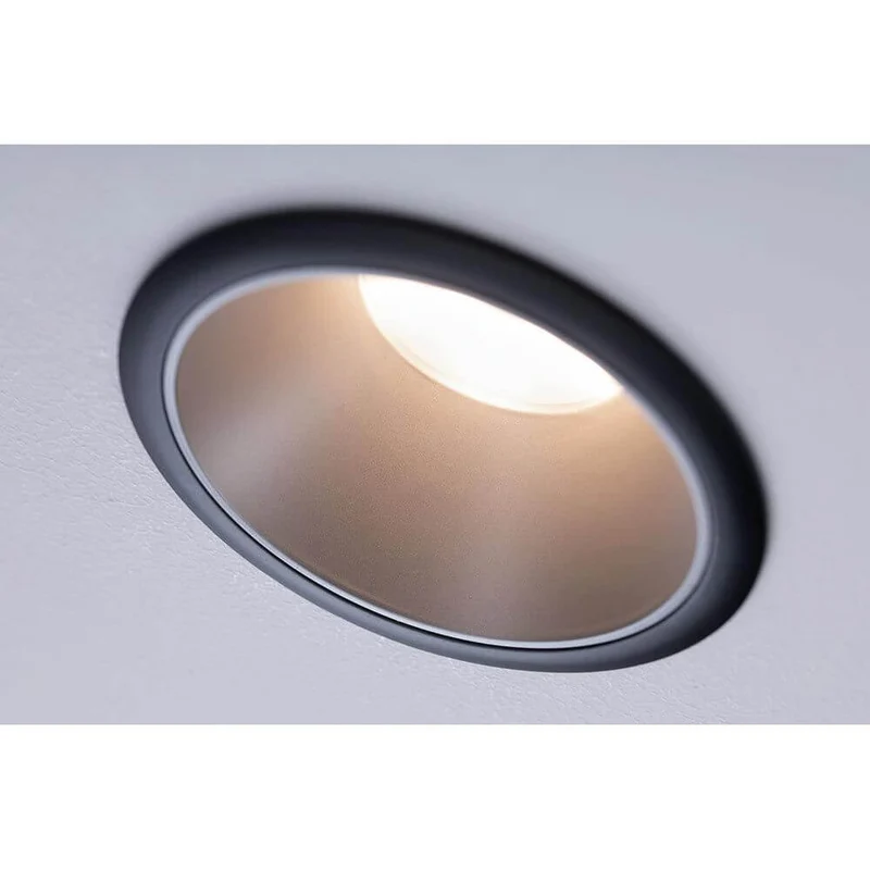 LED Einbauleuchte Cole Basis-Set 8,8cm Schwarz, Silber