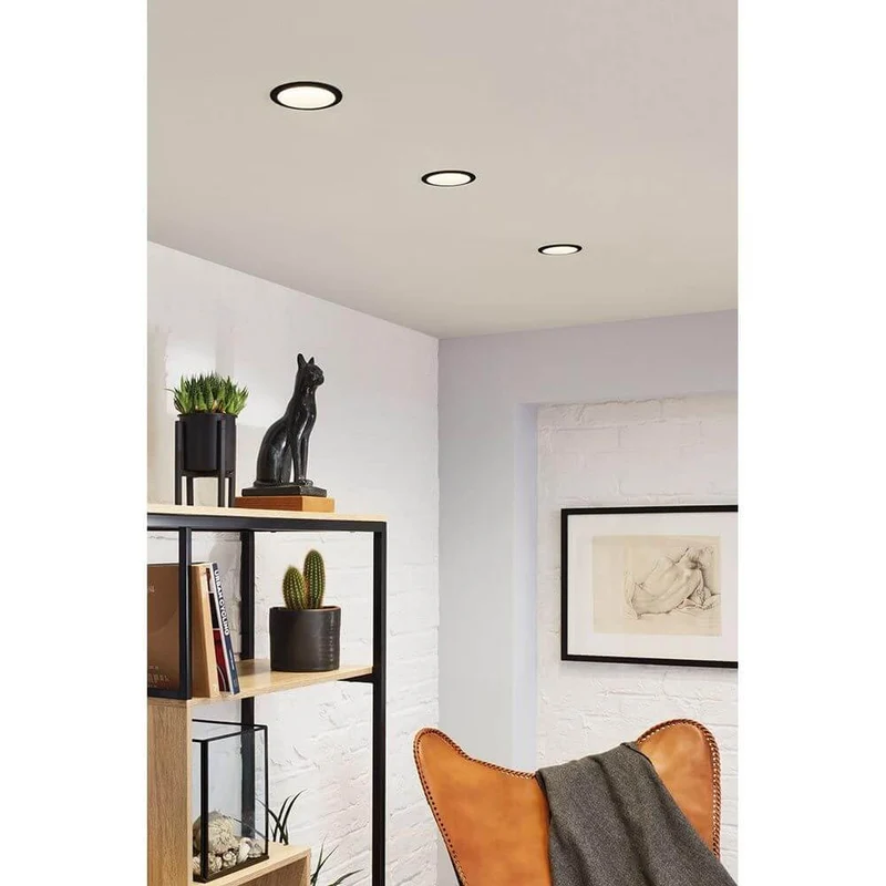 LED Einbauleuchte Cole Basis-Set 8,8cm Schwarz, Silber