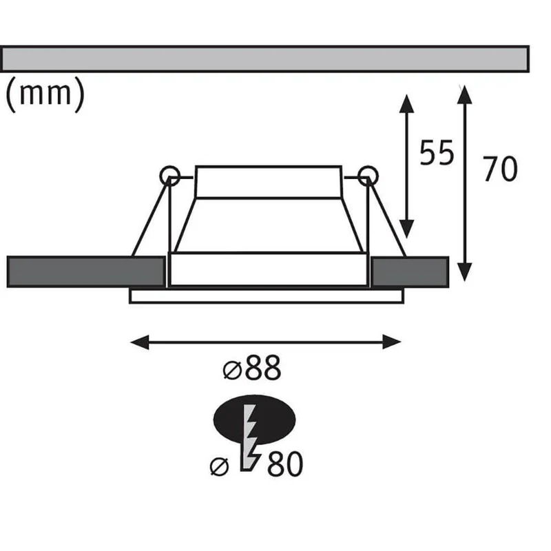 LED Einbauleuchte Cole LED Rund 8,8cm Weiß, Gold