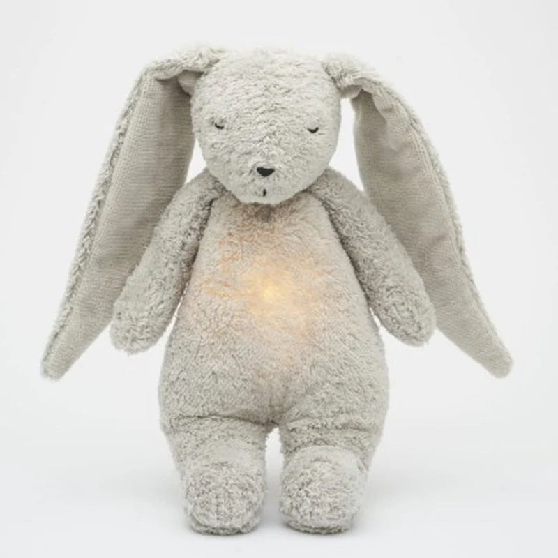 Bio-Hase mit Nachtlicht Natur-Grau