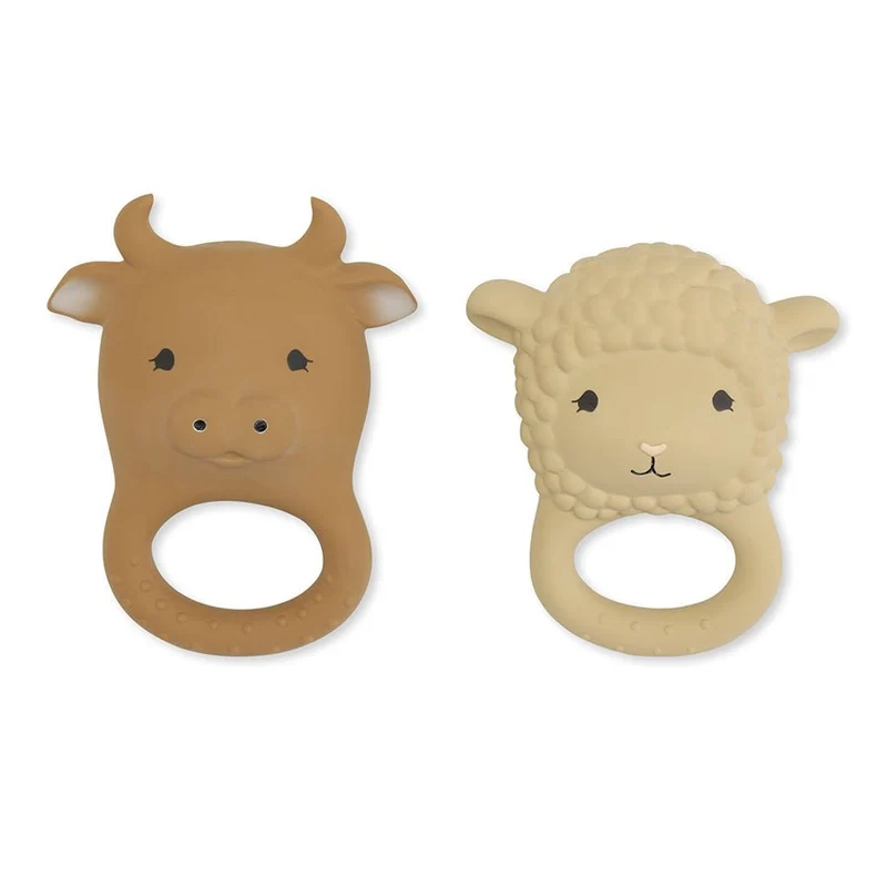 2-er-Pack Beißring Bauernhof