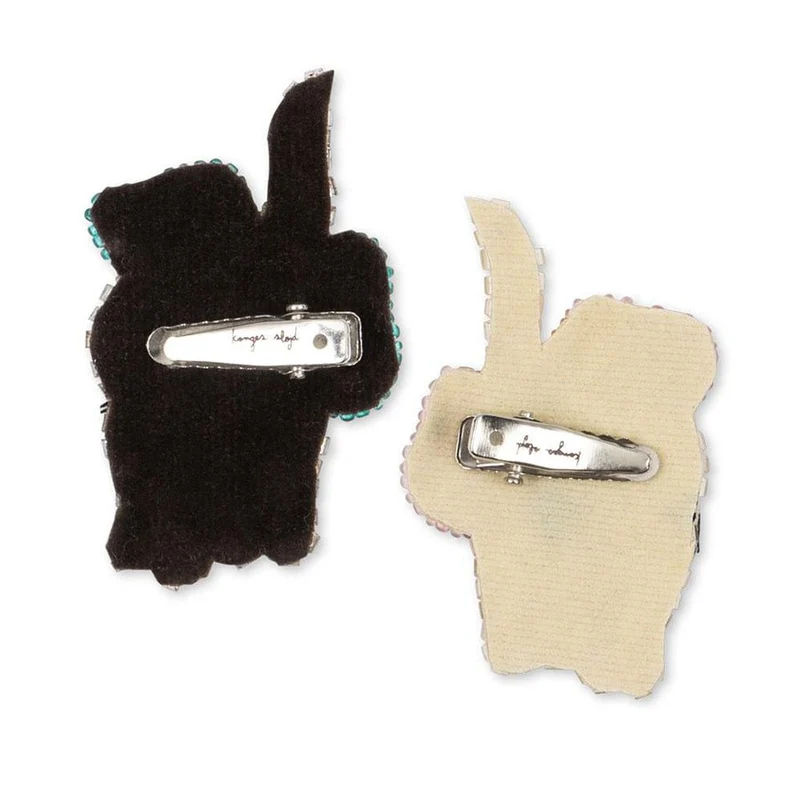 2er-Set Haarclips mit Perlen Bow Kitty