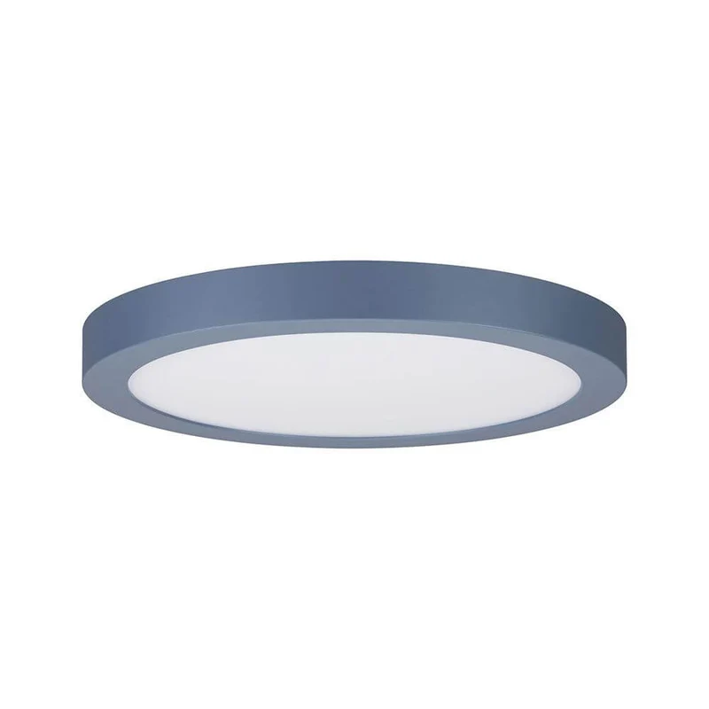 LED Decken Panel Abia Ø 30cm Grau-Blau, Satiniert
