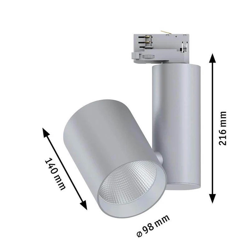 ProRail3 LED Schienenspot Zeuz 15° Silberfarben