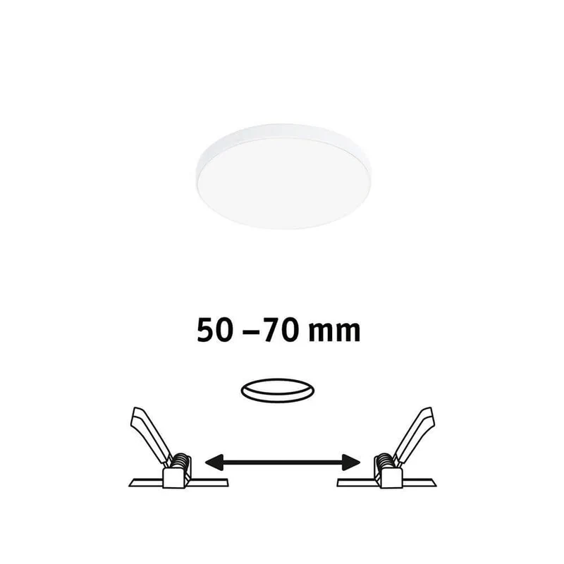 VariFit Veluna LED Einbaupanel Edge Ø 9cm Weiß IP44