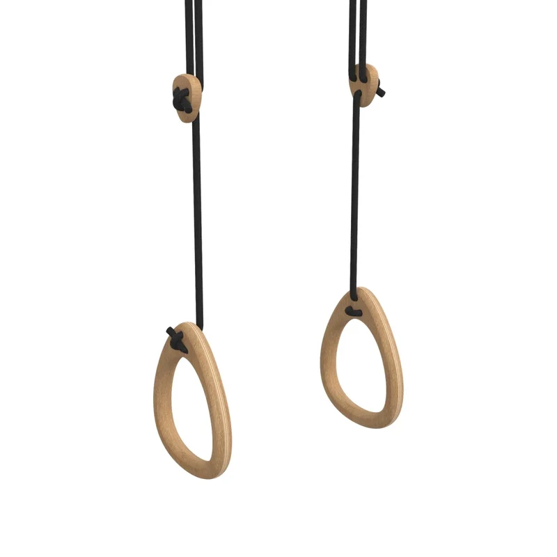 Ringe aus Eiche mit schwarzen Seilen (2-2,8 m)