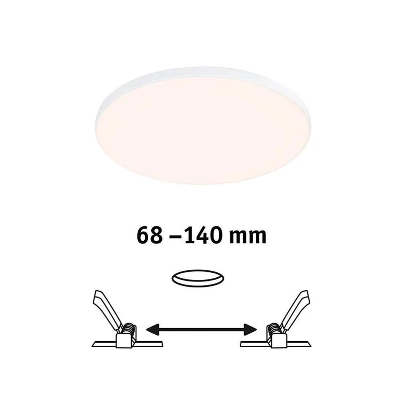 VariFit LED Einbaupanel Veluna Edge Ø 16cm Weiß