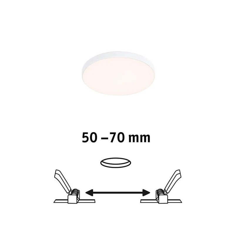 VariFit LED Einbaupanel Veluna Edge Ø 9cm Weiß