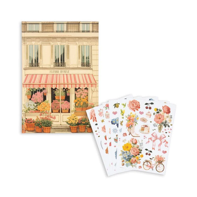 Malbuch House Of Flowers