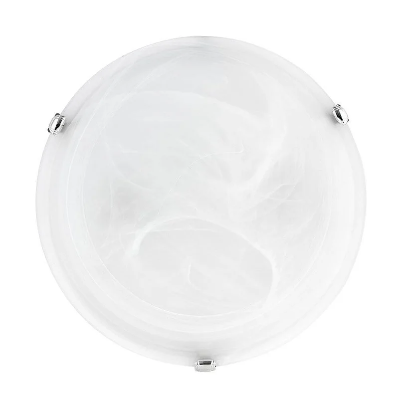 Giorno Glas-Deckenleuchte Alabaster, Chrom