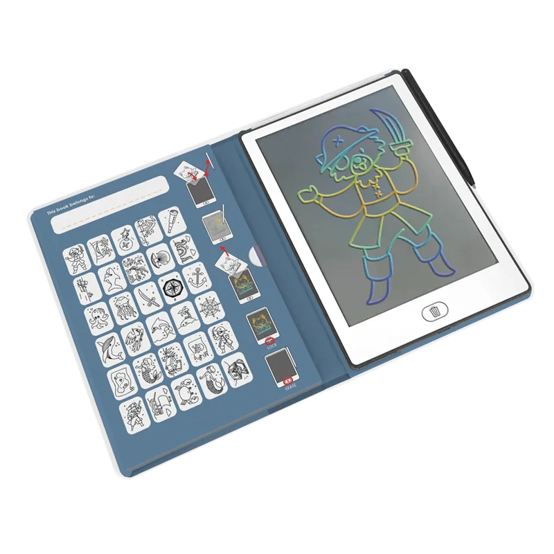 Kidydraw Mini-Skizzenbuch mit LCD-Bildschirm, Meer und Piraten