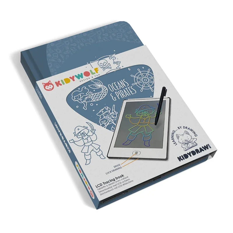 Kidydraw Mini-Skizzenbuch mit LCD-Bildschirm, Meer und Piraten