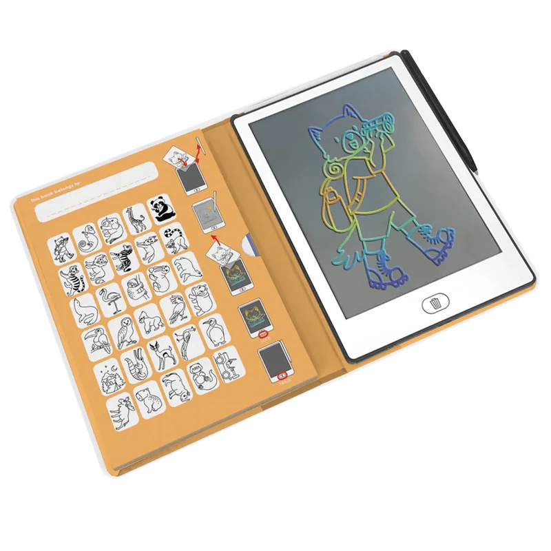 Kidydraw Mini Maltafel mit LCD-Bildschirm, Tiermotive