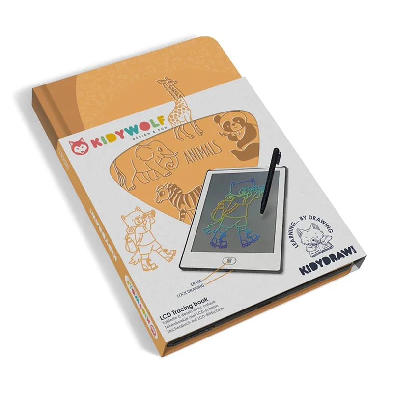 Kidydraw Mini Maltafel mit LCD-Bildschirm, Tiermotive