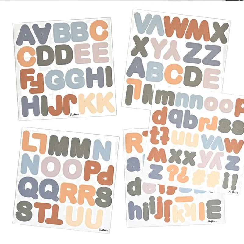 Magnetische Buchstaben in karamellblau (125 Stück)