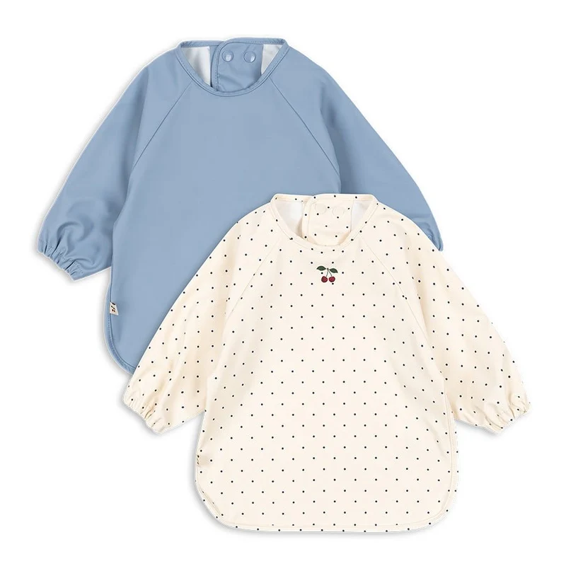 2-er-Pack Schürzen mit Ärmeln Navy Dot / Rain Washed