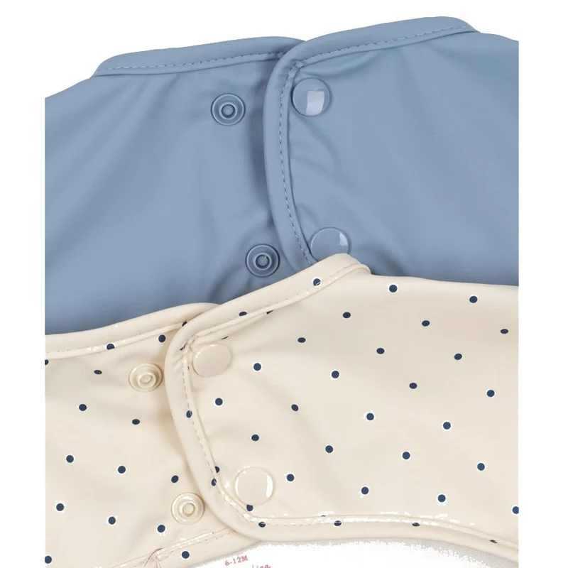 2-er-Pack Schürzen mit Ärmeln Navy Dot / Rain Washed