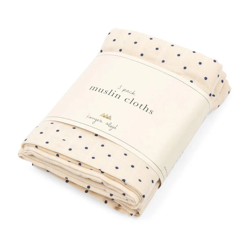 3-er-Pack Musselin-Stoffwindeln Estate Dot