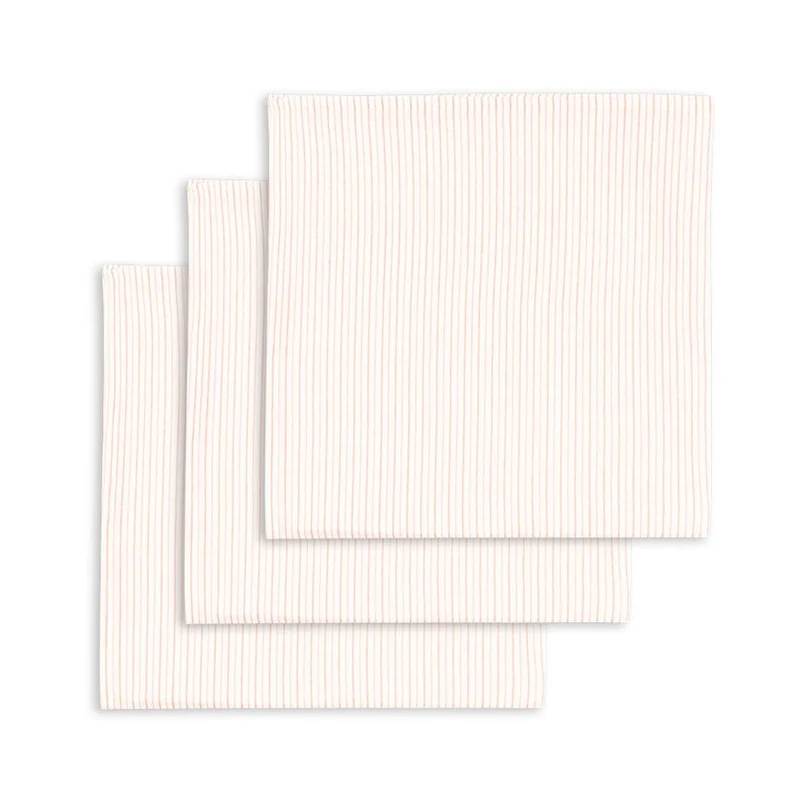 3-er-Pack Musselin-Stoffwindeln Stripie Petite Rose