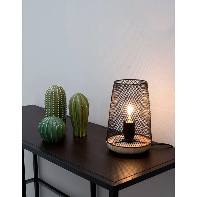 Marco Tischlampe 19cm Metall Holz