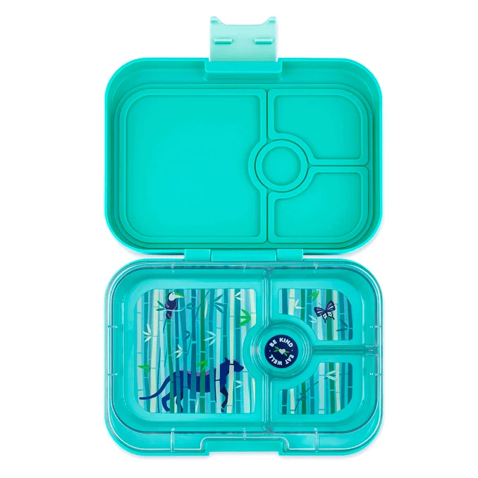 Panino Brotdose mit 4 Fächern Tropical Aqua Panther Einsatz