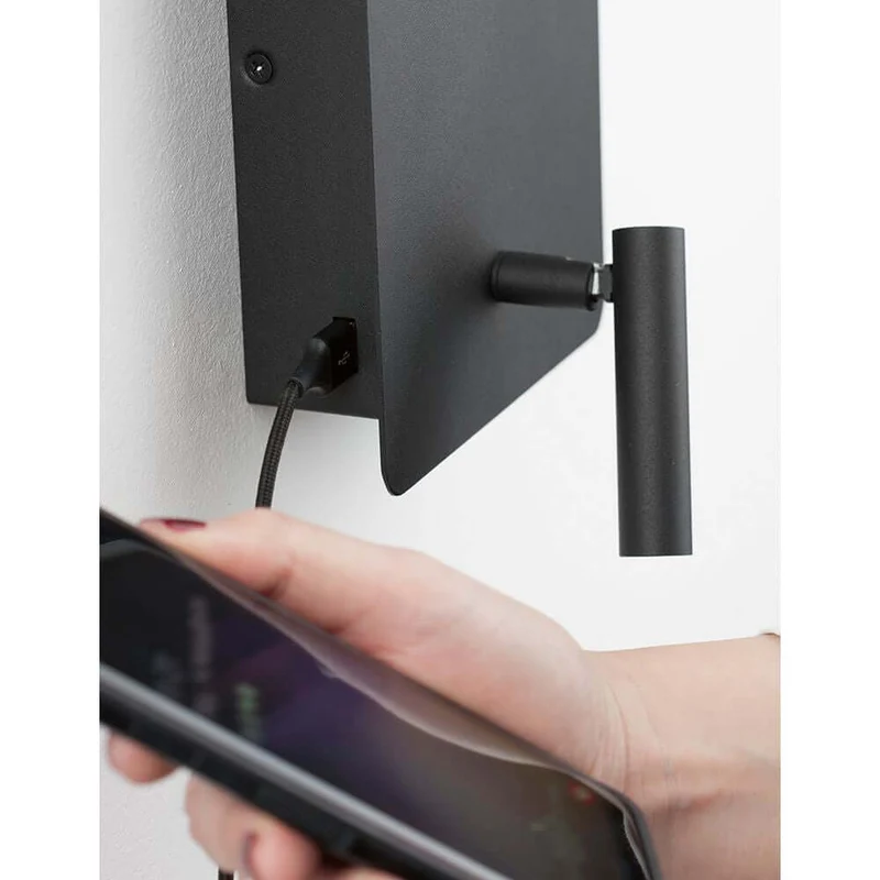 Zen LED Wandleuchte mit Lesearm & USB