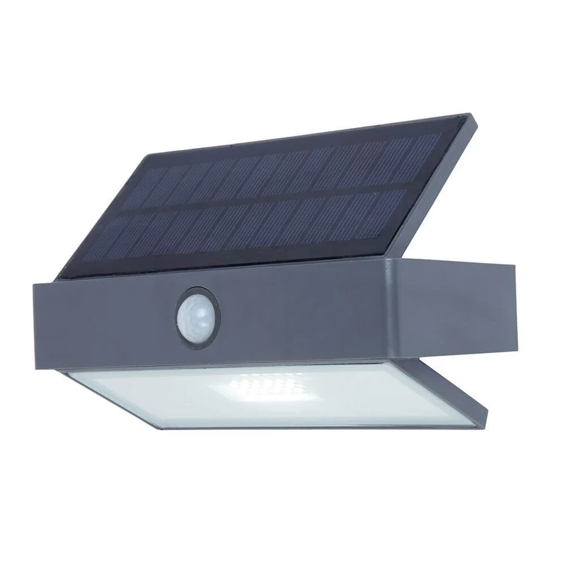 LED-Wandleuchte Arrow mit Solarpanel und Bewegungsmelder