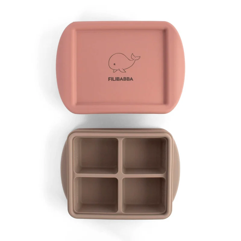 2-er-Pack Gefrierformen für Babynahrung, Rosa-Mix
