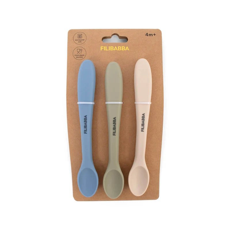 3-er-Pack Silikonlöffel Ozean-Mix