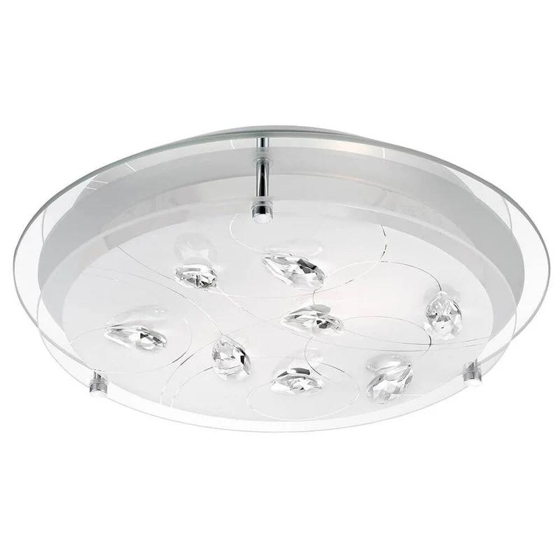 Vedere Kristall-Deckenlampe Chrom Glas
