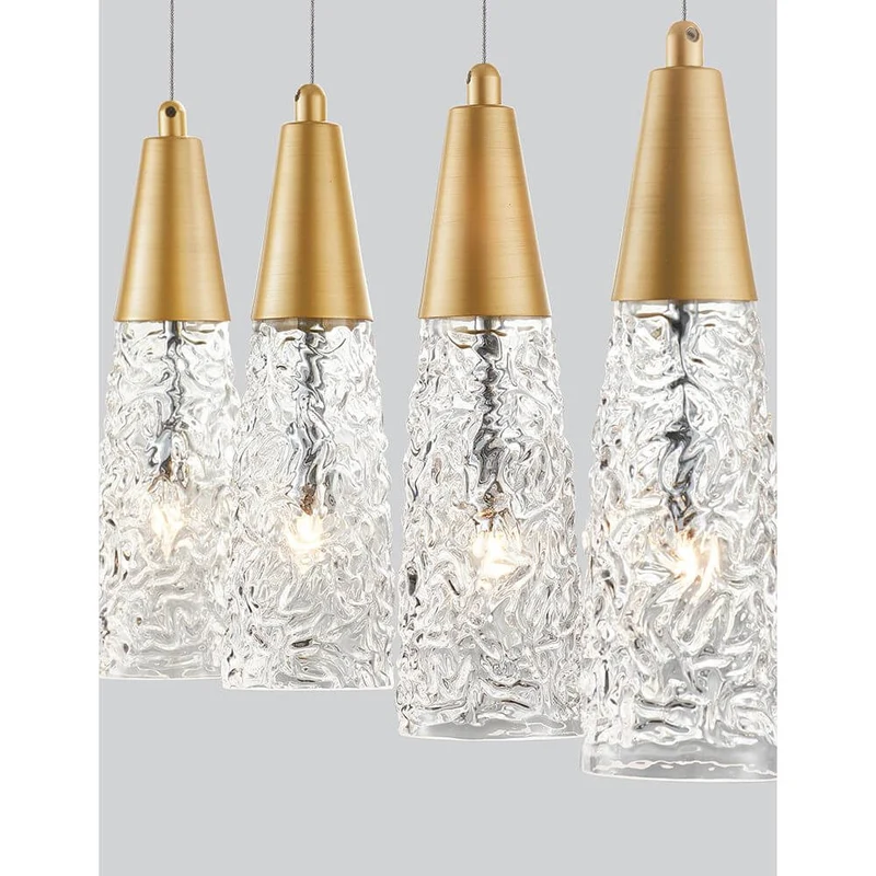 Kovac Hängeleuchte 5-flg Metall Glas