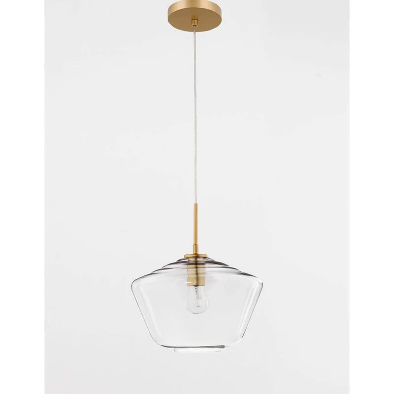 Prisma Glas Pendelleuchte Gold