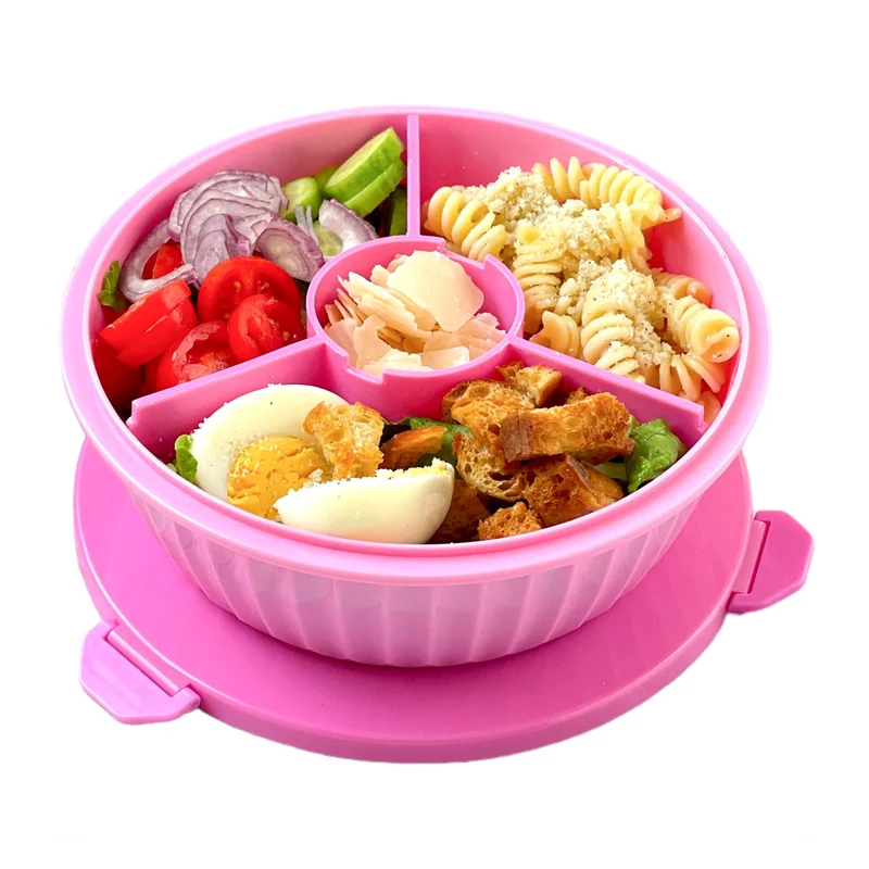 Poke-Bowl-Brotdose mit Trennwand, guava-pink