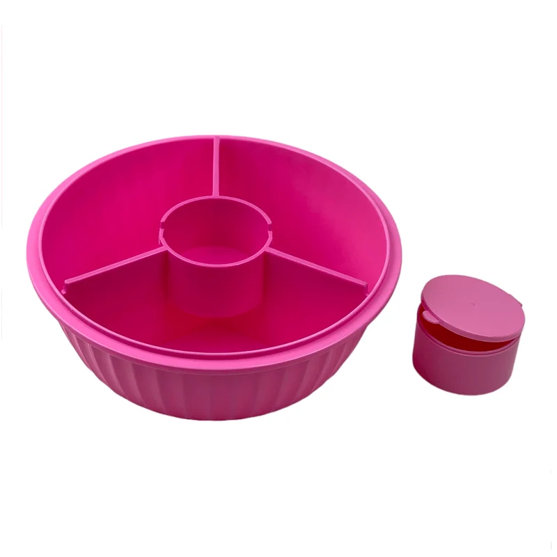 Poke-Bowl-Brotdose mit Trennwand, guava-pink