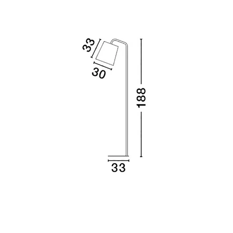 Stabile Stehlampe 188cm Matt