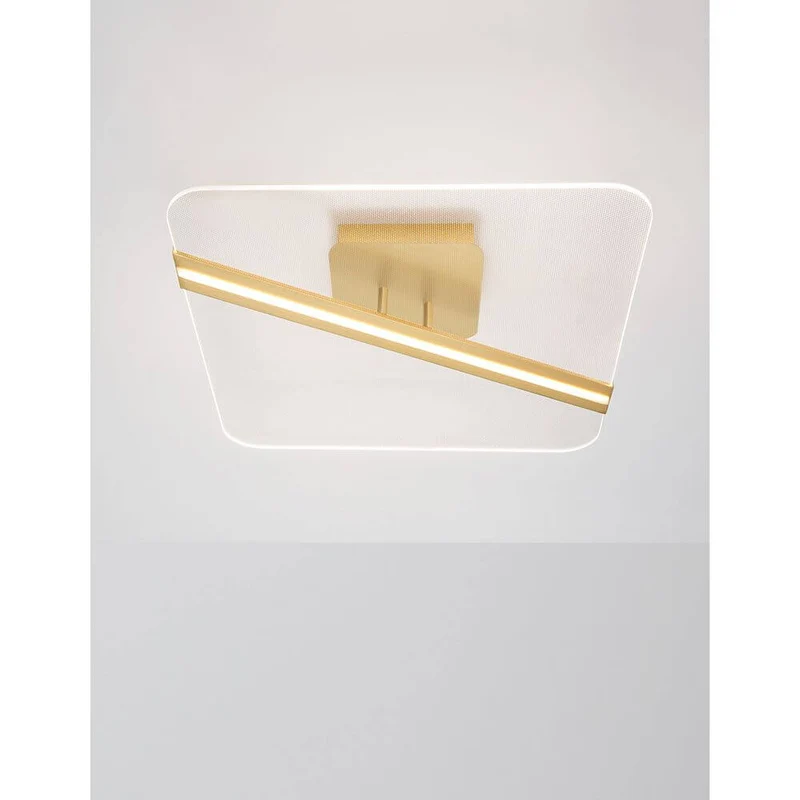 Jertuna LED Deckenlampe Gold, Klar