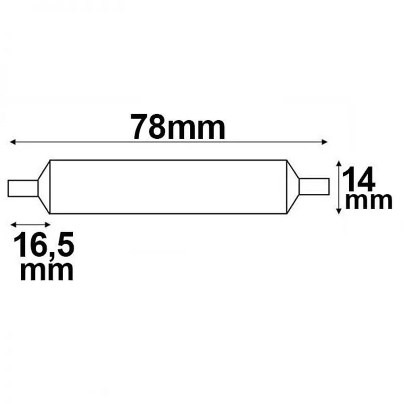 R7s LED Stab 78mm Warmweiß 3000K 500lm 6W