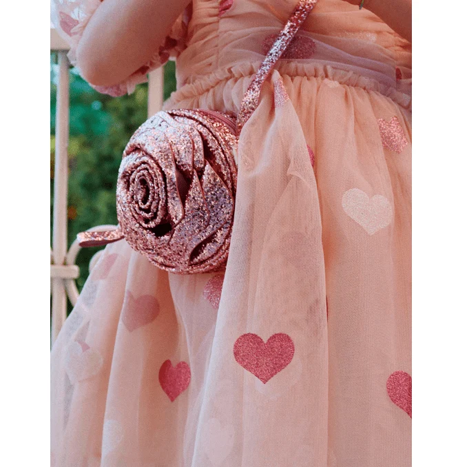 Rosa Glitzertasche