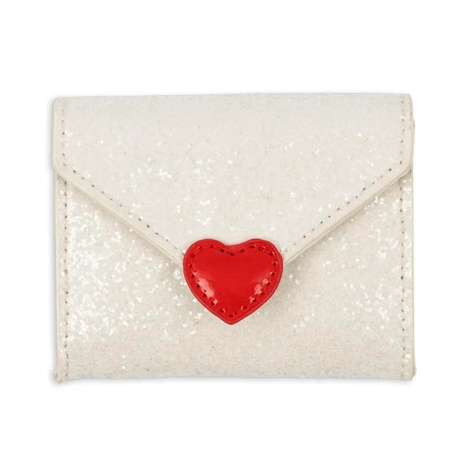 Liebesbrief Portemonnaie Creme Glitzer