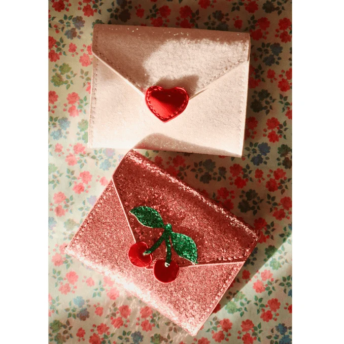 Liebesbrief Portemonnaie Creme Glitzer