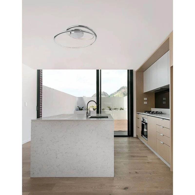 Plasencia LED Deckenleuchte Chrom