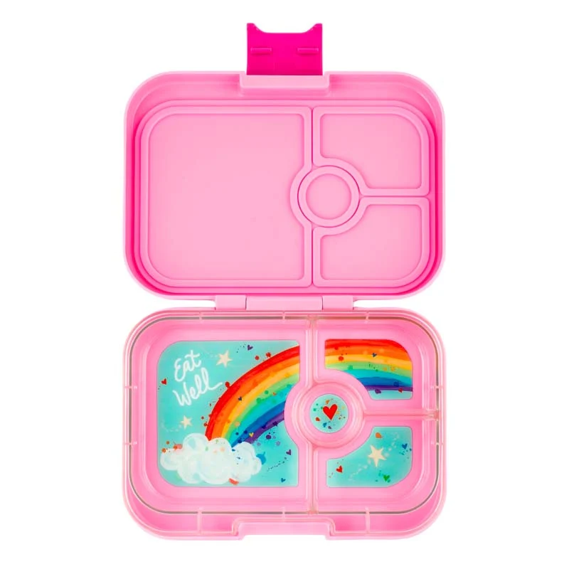Panino Brotdose mit 4 Fächern Power Pink Rainbow Tray