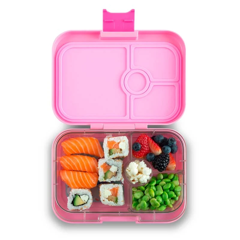 Panino Brotdose mit 4 Fächern Power Pink Rainbow Tray