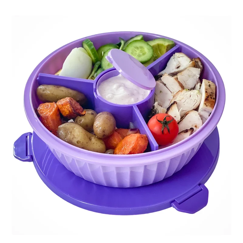 Poke-Bowl-Brotdose mit Trennwand Maui Purple