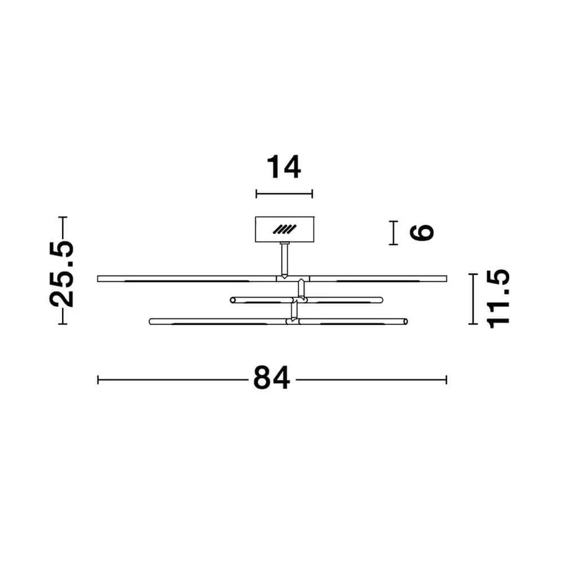 Raccio LED Deckenlampe Drehbar, Metall