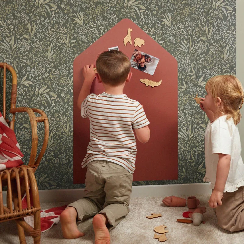 Hausförmige magnetische Tafel in Terrakotta (92,4 x 58 cm)
